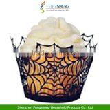 25pcs Halloween Spider Web Cupcake Muffin Wraps Wrappers Cases Cake Decorating thumbnail-2