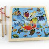Wooden Fishing Game Puzzle Toys for Kids