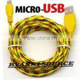 1m 2m 3m Braided Micro USB Cable Data Transfer and Power Charge For Android thumbnail-2