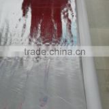 0.2m pe tarpaulin laminated with aluminium foil film with sewing edge and reinforced grommet