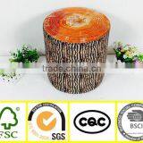 Bedroom Home Furniture Goods Lifelike Tree Stump Round Ottoman
