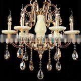 Luxury Contemporary Jade Stone Crystal Chandelier Zinc Alloy Pendant Hanging Lamp Suspension Light Fixture CZ5025/6 thumbnail-1