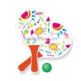 Classic Wooden Beach Ball Racket Play Game Set thumbnail-5