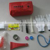 CE/FDA approved Multi-use Car First Aid Kit (glove, mini tool)
