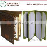 4 Folder PU Leather Menu Cover Leather Menu Holder thumbnail-4