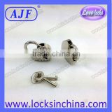 AJF very beautiful heart shaped silver rhinestone padlock