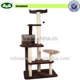 Carb-certified Large Cat Tree Condo Funiture Beige Color