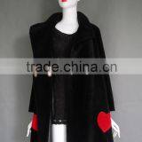 Factory Direct Wholesale Fashion Ladys Wool Lamb Sheared Leather Fur Jacket thumbnail-6