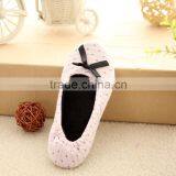 Bowknot Soft Flat Style Women Snow Dance Shoes thumbnail-5