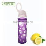 Unbreakable Sports Water Bottle/glass Water Bottle With Food Grade Silicone Sleeve thumbnail-2