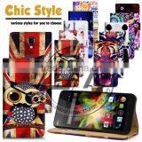 China Supplier Custom Moblie Phone Cases Printed Leather Flip Case for Wiko Bloom
