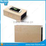 Wooden Bluetooth Speaker With LED Clock and QI Wireless Charger(F-1141) thumbnail-1