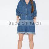 Women's Jeans Jumpsuits Short Sleeve With Chest Pocket Jumpsuits Rompers thumbnail-5