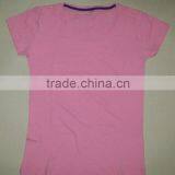 Blank women T shirts custom made 95% cotton 5% Lacra