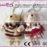 Cheapest and Hot Selling Plush Keyring Bear With Sweater thumbnail-1