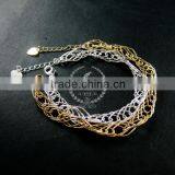 19cm Silver Plated Brass Faceted Rhombic Link Fashion DIY Bracelet Supplies 1900068 thumbnail-4