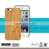 Free Sample Cherry Wood Clear Phone Case Wood Laser Engraving Painting PC Phone Case for IPhone 6 Plus, for IPhone 6s Clear Case