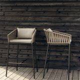 Bar Set Table Chair  Aluminum Frame Rope Rattan Wicker Weave Taiwan Olifen Waterproof 5cm Cushion Pillow