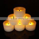 Flameless Paraffin Yellow Amber Flickering Wax Candles With Timer LED Battery Powered Candles thumbnail-5