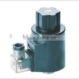 Hydraulic wet-pin type solenoid coil
