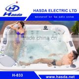 2017 waterprood audio of EU new model spa hot tub with audio system for family and party