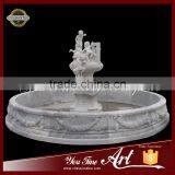 Nature White Marble Children Statue Water Fountain thumbnail-1