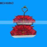 Ceramic Red Cake Holder thumbnail-1