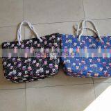 Colorful Canvas Rope Handle Beach Bag thumbnail-1