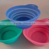 CollapsibleTravel Dish Silicone Bowl, Silicone Bowl Custom thumbnail-1