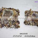 Square Woven Planter Pot Indoor thumbnail-1