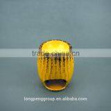 Home Decorative Table Top Elegant Yellow Glzaed Ceramic Tealight Candle Holder With Distressed Finish thumbnail-2