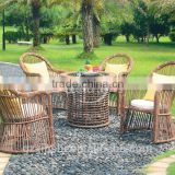 2015 outdoor furniture round PE rattan/wicker dining set
