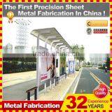 Powder Coating Metal Prefabricated Bus Stop Shelter With Low Price and Lightbox in Foshan for 32 Years thumbnail-5