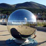 Garden Outdoor Sculptures Stainless Steel Metal Craft Mirror Ball Sculpture thumbnail-1