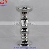 Weddings Decoration Centerpieces Plating Silver Ceramic Candlestick Holders thumbnail-2