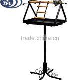 Free Standing Parrot Bird Perch T Bar Play Stand Feeding Bowls Dirt Tray Pet Supplies thumbnail-1