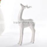 Plain White Modern Set of 4 Ceramic Milu Deer for Home Decoration thumbnail-3