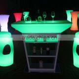Led Illuminated Home Bar Counter With Stainless Steel Shelf thumbnail-2