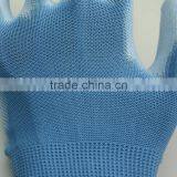 NMSAFETY 13 Gauge Knitted Blue Polyester Liner Coated White pu on Palm Gloves for Light Industry thumbnail-4