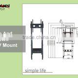 Tilting Screen LCD TV Wall Mount, Mobile TV Holder Bracket Cart With Wheels thumbnail-4
