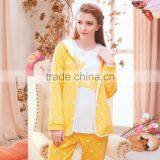 Classic Style Fall Cotton Two Piece Woman Pyjama for Night Sleep Wear thumbnail-1