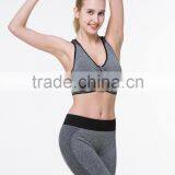 High Quality Mixed Gray Yoga Plain Custom Made Running Bra thumbnail-6