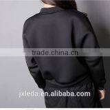 Best Quality Lady Biker Bomber Jacket Black Solid Zipper Coat Women Cloths 2016 thumbnail-4