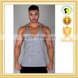 Quality Blended Cotton Gym Heather Stringer Front Grande Singlets