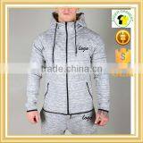 Custom Logo Tracksuit Popular Tri Blend Curve Bottom Tracksuit for Men