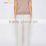 Short Sleeve Turtleneck Knitted Wool Sweater For Women thumbnail-2