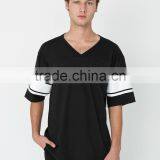 Hot Sale v Neck Two Tone t- Shirt Wholesale thumbnail-1