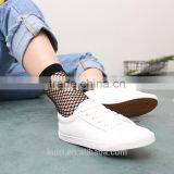 WS-26 Fishnet Short Socks Women Summer Invisible Black Nylon Mesh Socks Female Solid Color Transparent Woman Socks thumbnail-2