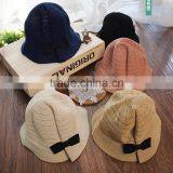 S60562B 2017 Boys and Girls Bowknot Straw Hat Sunhat thumbnail-1