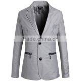 1pc Hot Sale With Zipper Pattern Turn Down Callor Long Sleeve Cotton and Polyester Bussiness Blazer thumbnail-5